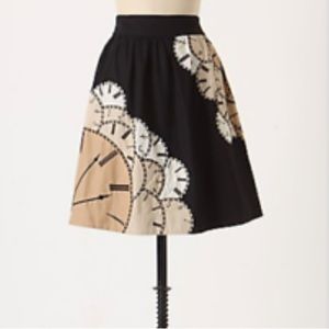 Anthropologie Floreat Lost Time Clock Skirt 2